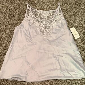 Beautiful lace silk pajama top, brand new with tags
